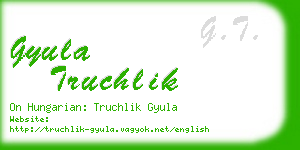 gyula truchlik business card